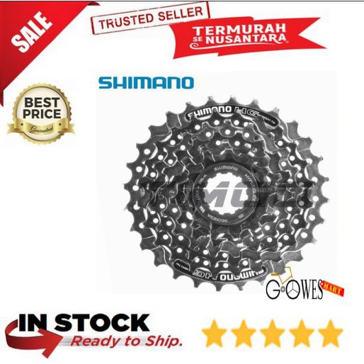 Order Langsung Shimano CS-HG41-7 Cassette Sprocket 7 Speed 11-28T Silver Berkualitas