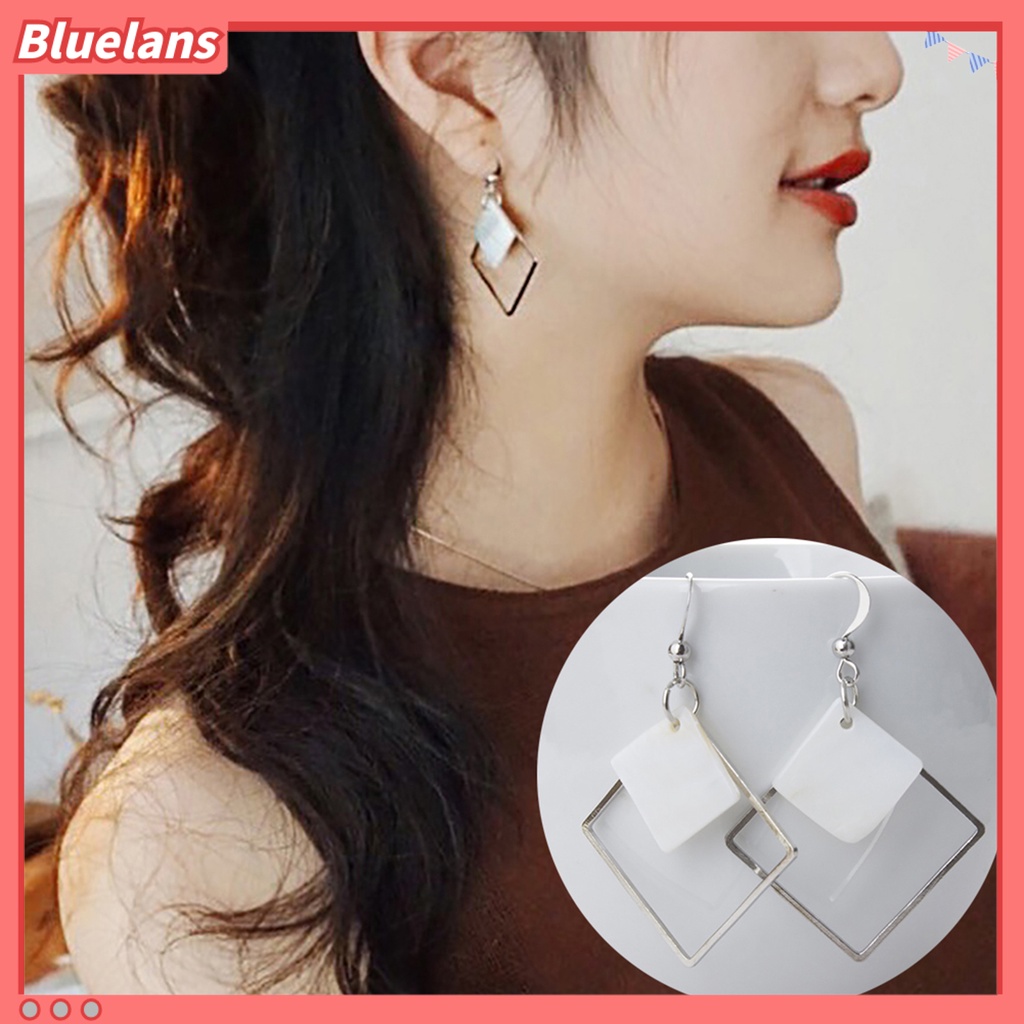 Bluelans 1 Pair Ear Dangle Shell Pendant Comfortable Elegant Shell Pendant Fashion Earrings