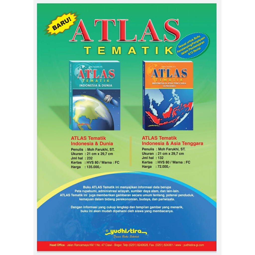 

ATLAS TEMATIK INDONESIA DUNIA ASIA TENGGARA YUDHISTIRA