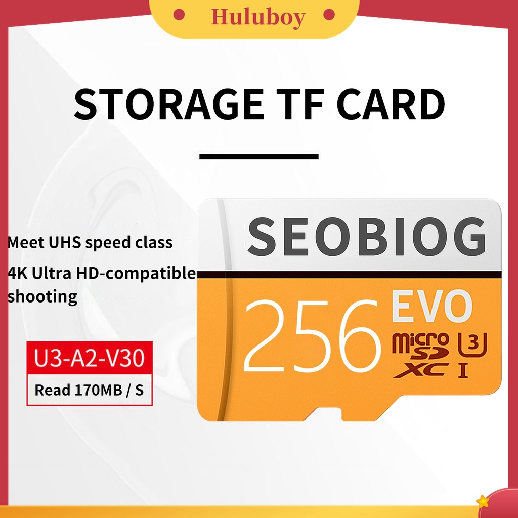 (Huluboy) Seobiog TF Card U3 ABS 16G 32G 64G 128G 256G 512G 1T Tahan Suhu Tinggi