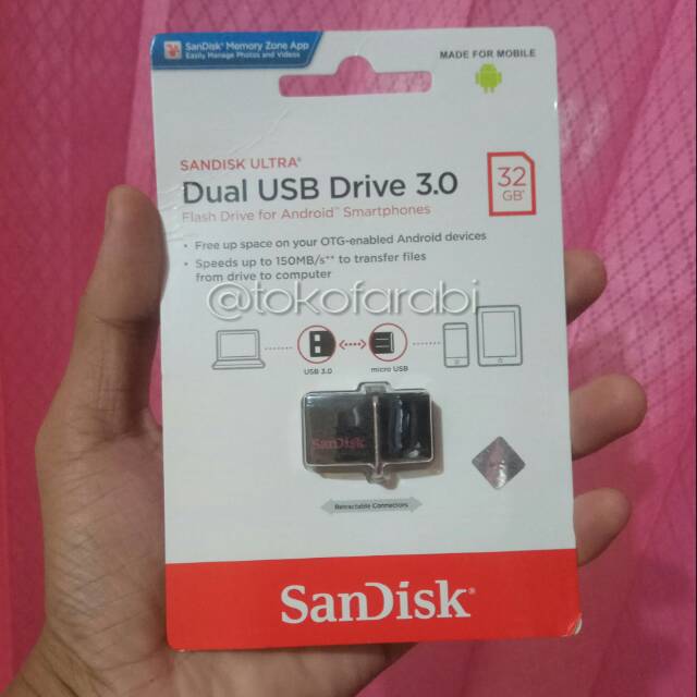 Sandisk Flashdisk Ultra Dual USB Drive OTG Sandisk 32GB Original Resmi (Sandisk OTG 32GB)