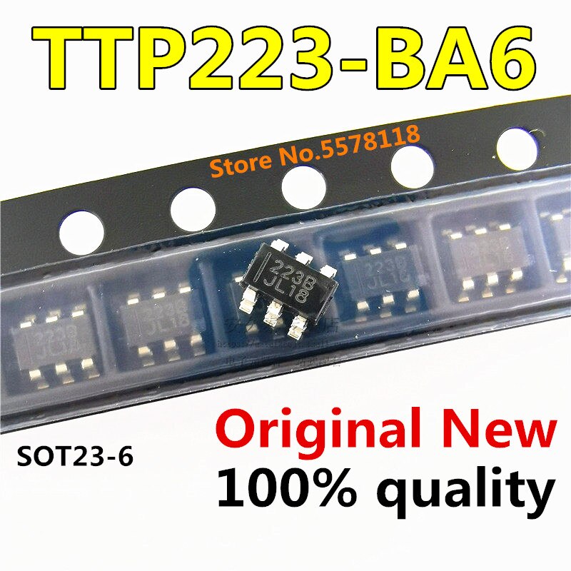 (Ready Stok) 20PCS Chipset TTP223-BA6 TTP223 223B SOT23-6