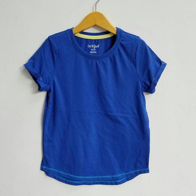 Kaos Anak Cat&Jack Biru polos