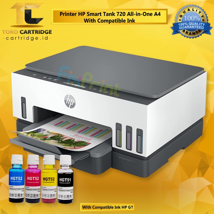 Printer HP Smart Tank 720 All in One Print Scan Copy WiFi Bluetooth