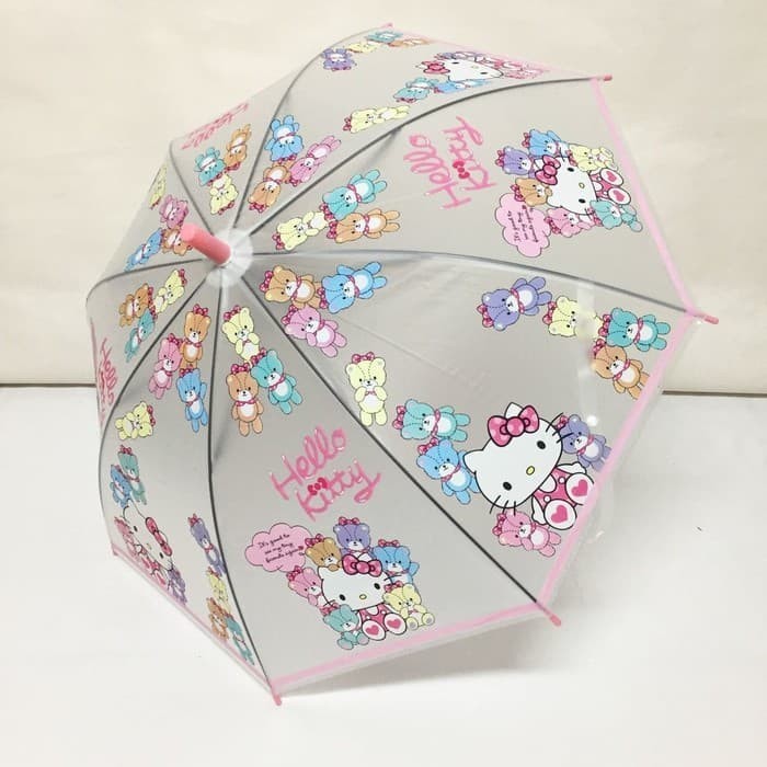 Payung tongkat anak hello kitty - 001kt hellokitty cantik doff indah