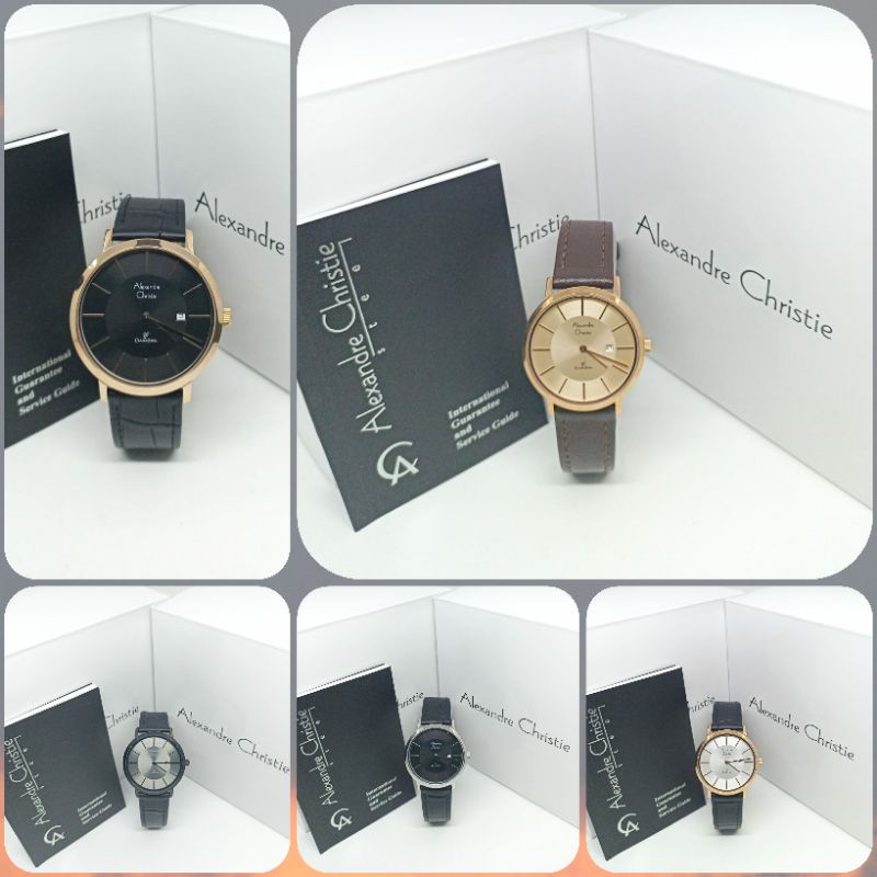 Jam Tangan Pria / Wanita Alexandre Christie 8599 AC8599 AC 8599 Tali Kulit