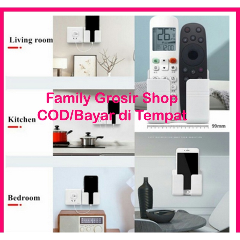 Rak gantung hp remote tv ac tempel dinding kamar tidur rumah interior kantor home stuff household