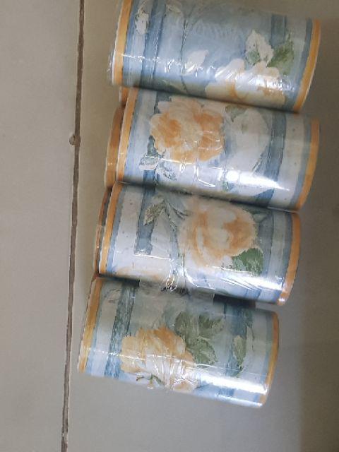 Roll Wallborder Sticker Border Dinding List Tembok Wallpaper Stiker  Motif Bunga Anak Shabby