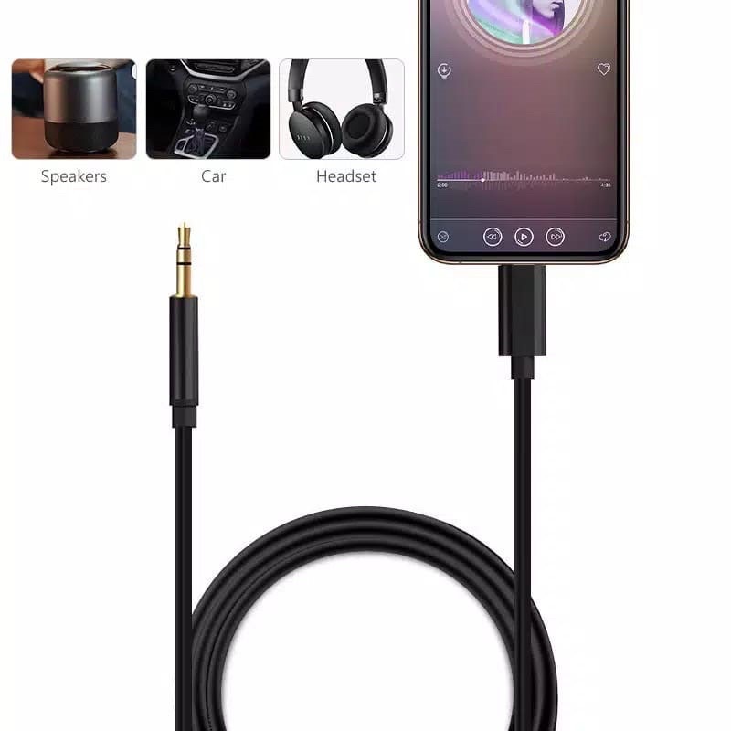 PROMO KABEL VIBOX AUX ip7 8 XR XS MAX CAR APPLE AUDIO CABLE MUSIC BOX MULTY MEDIA PLAYER PLUG &amp; PLAY