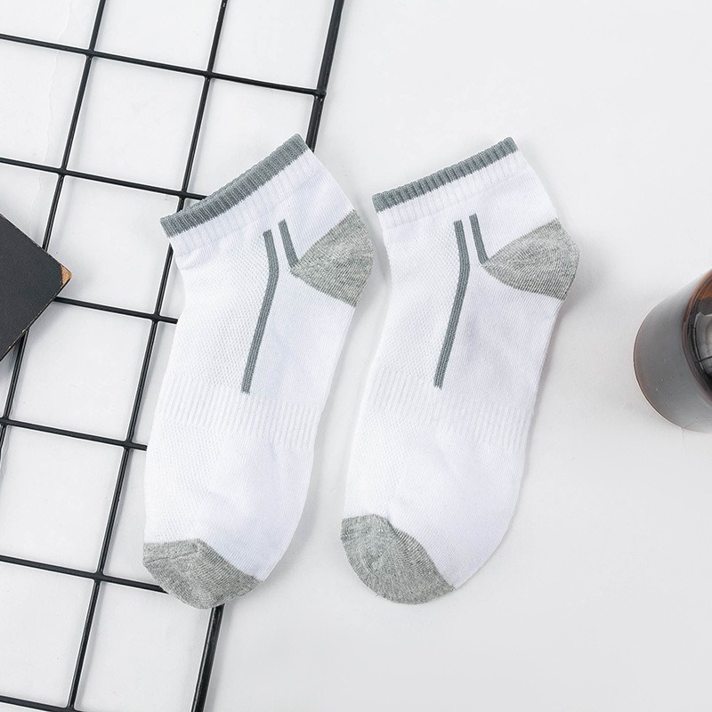 Kaos Kaki Ankle Pendek Lucu Tebal 1kg muat 86pcs Motif Brown Import Lembut GANNISE KK0002-KK0011 WHITEGRAY