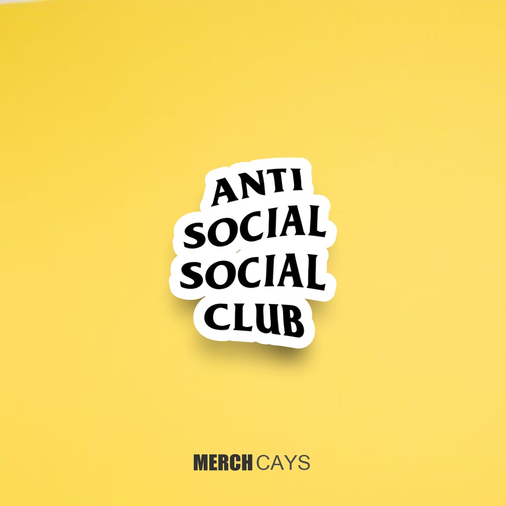 

Stiker Aesthetic ANTI SOCIAL CLUB - STICKER TUMBLR MOTOR LAPTOP HP