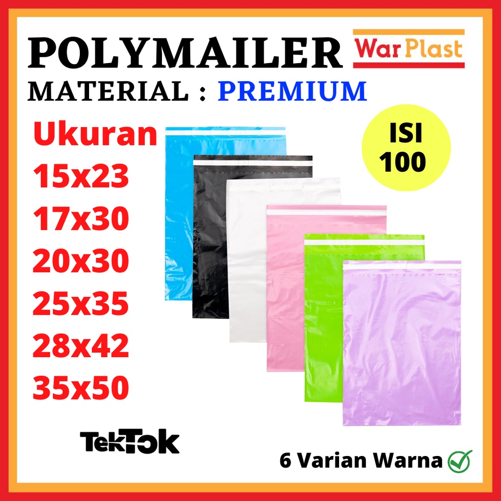 Plastik Polymailer Kantong Bungkus Packing Online Olshop Tebal Premium Murah