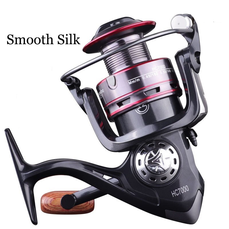 LINNHUE HC3000 Series Reel Pancing Spinning Fishing Reel 12 Bearings 5.2:1 Gear Ratio 8Kg - Black
