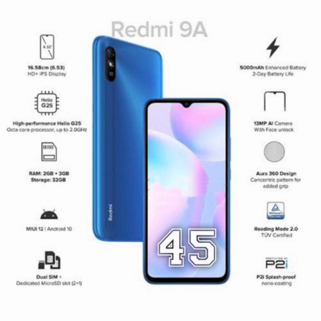 XIAOMI REDMI 9A / 10A RAM 4/64 GB GARANSI 1 TAHUN