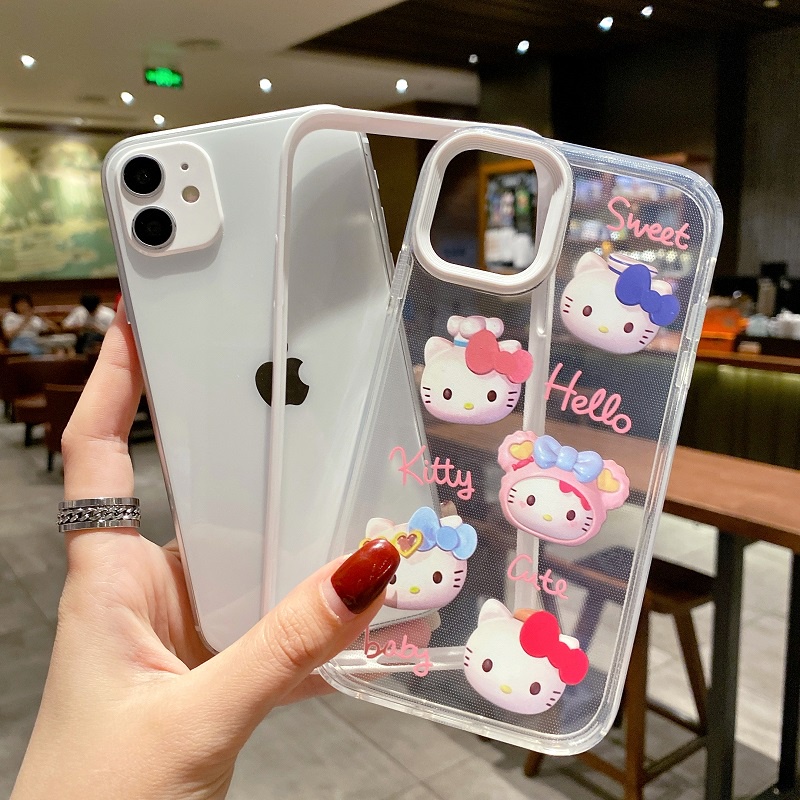 Case Pelindung Desain Kucing pink Untuk iphone 13 11 12 pro max 7 8 plus se2