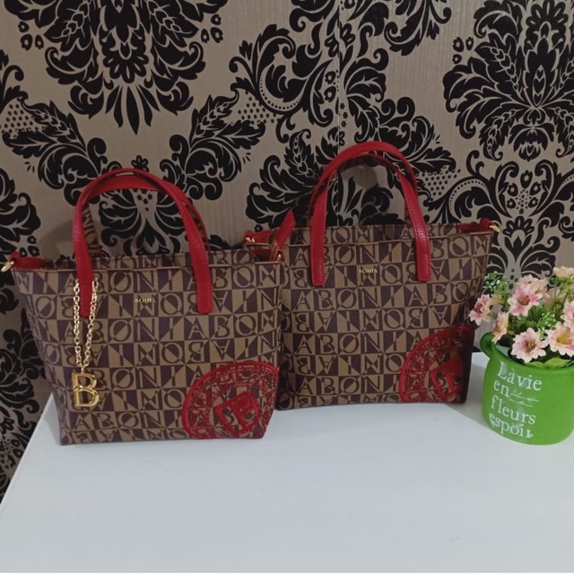 SALE TAS BONIA MONO BORDIR TOTE SMALL ORIGINAL 100%
