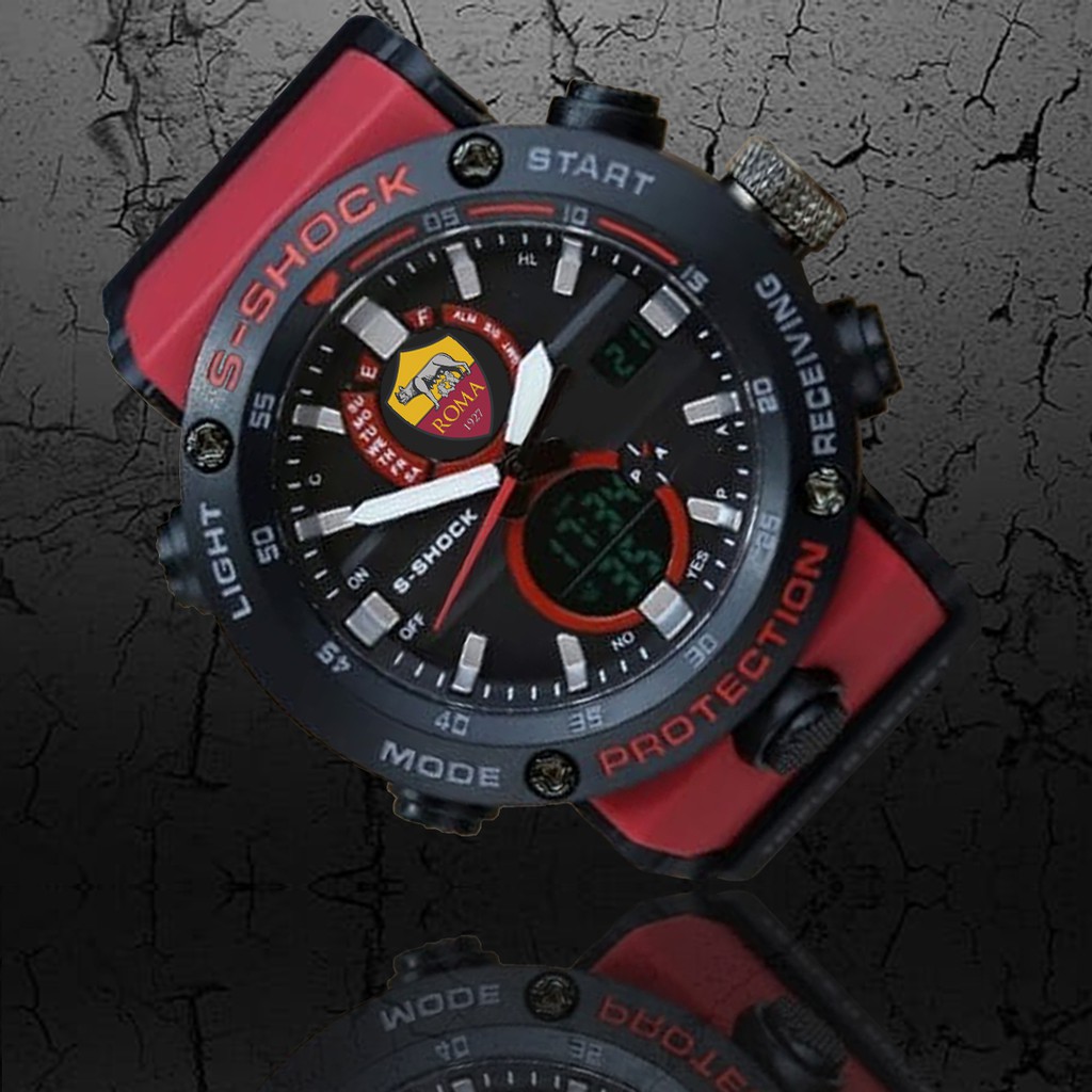 (EXCLUSIVE) Jam Tangan ROMA Double Time - Tali Merah