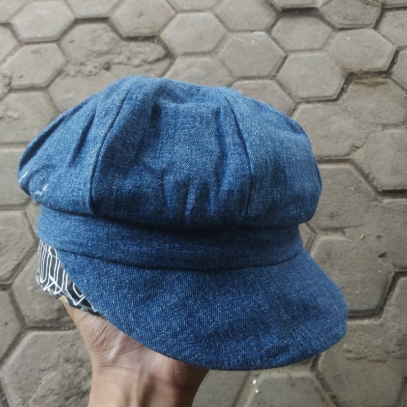topi newsboy denim