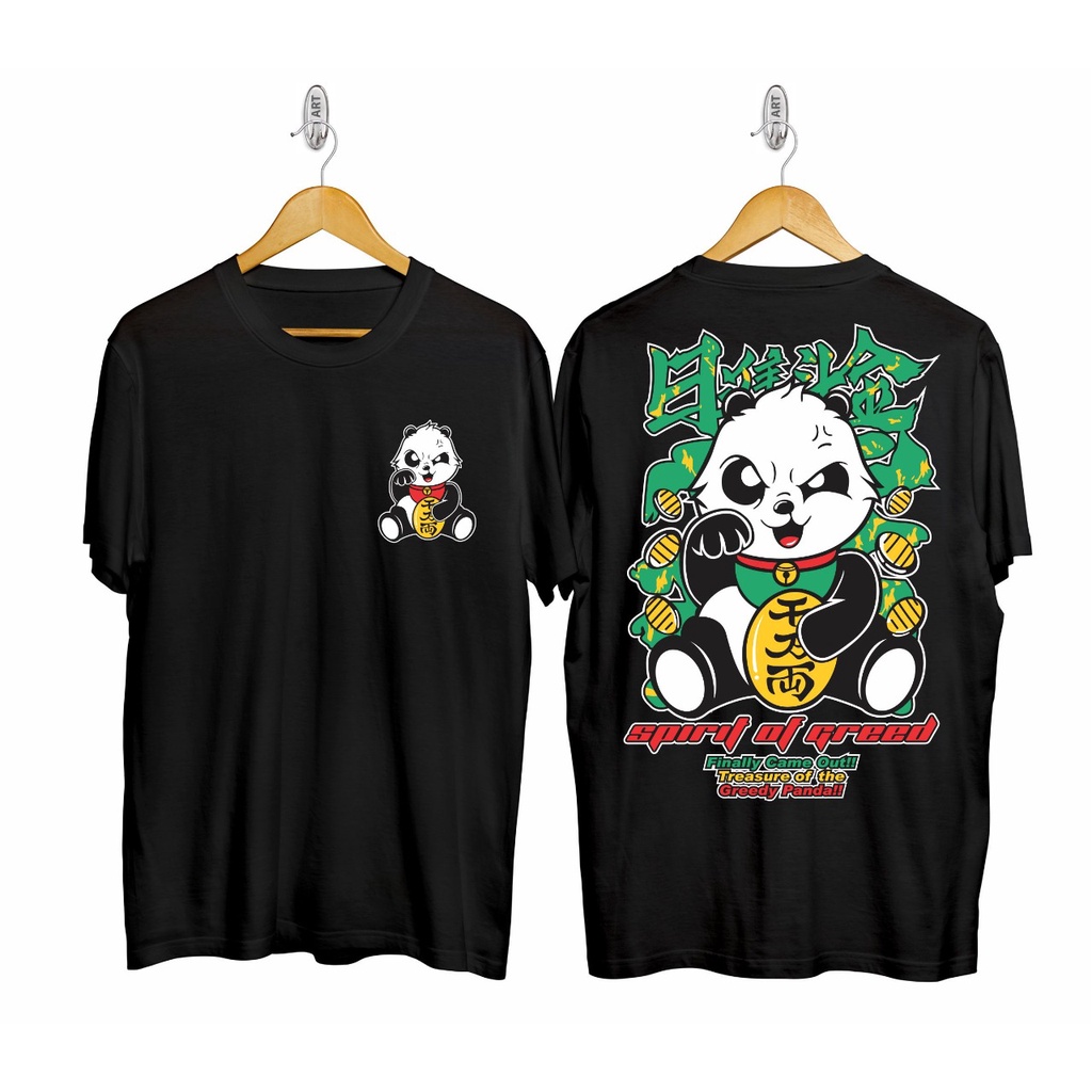 BAJU KAOS DSITRO PREMIUM  PANDA HOKI / BAJU KAOS PANDA / KAOS TSHIRT PRIA / KAOS KEKINIAN / KAOS KARTUN KAOS SAMURAI / shopocollect /