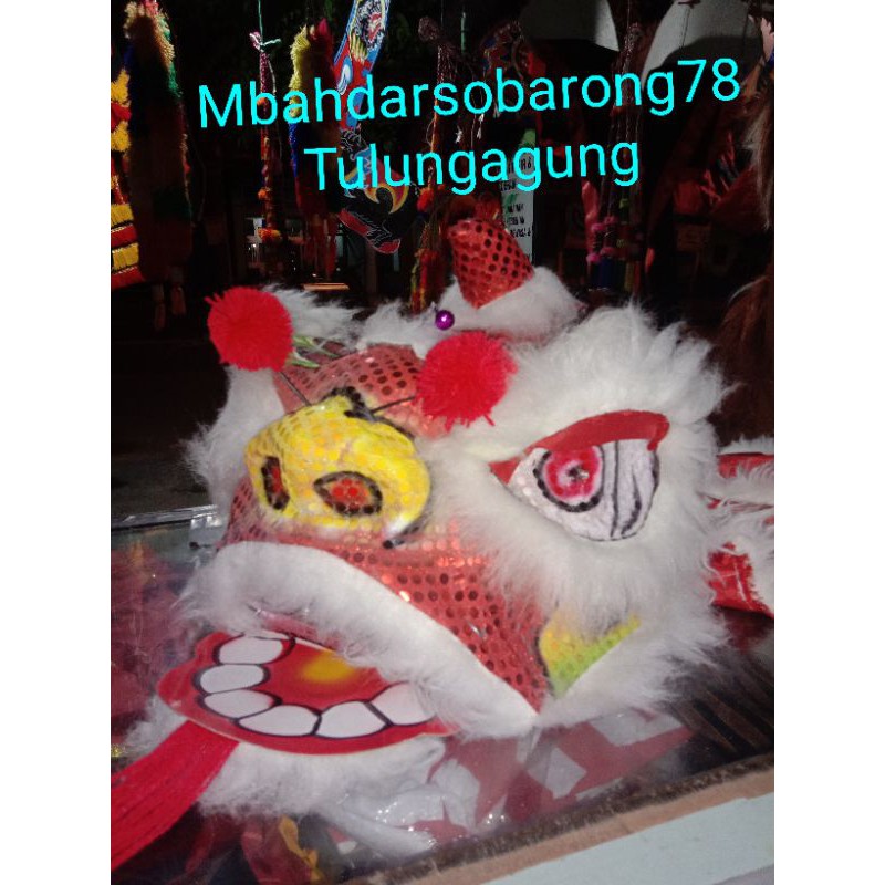 Barongsai lampu mata nyala dan kedip diameter 30 cm