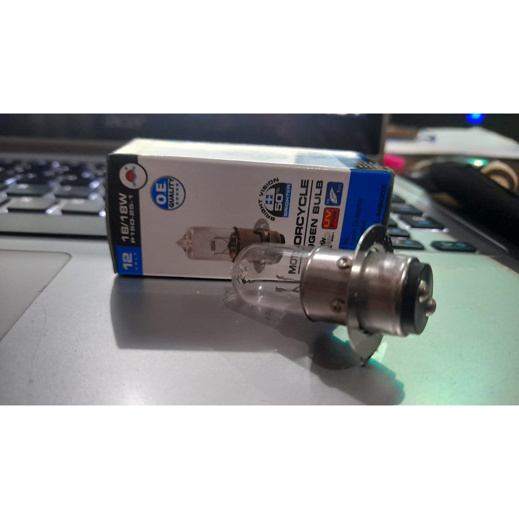 Bohlam lampu / dop depan motor  bebek/ matic 18/18W 12V DR.Fischer