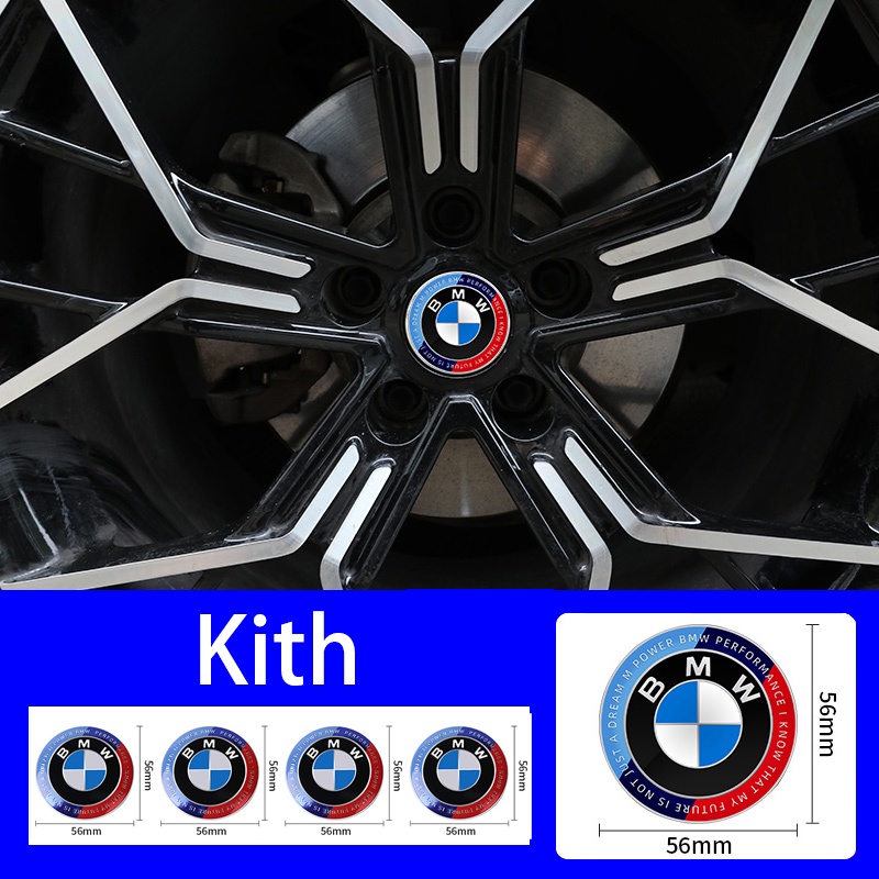 4pcs Stiker Emblem Cover Hub Tengah Velg Mobil BMW 50th Anniversary 56mm 65mm E90 E60 F10 F30 F20 G30 E53 E85 E70 F84 F25 F48