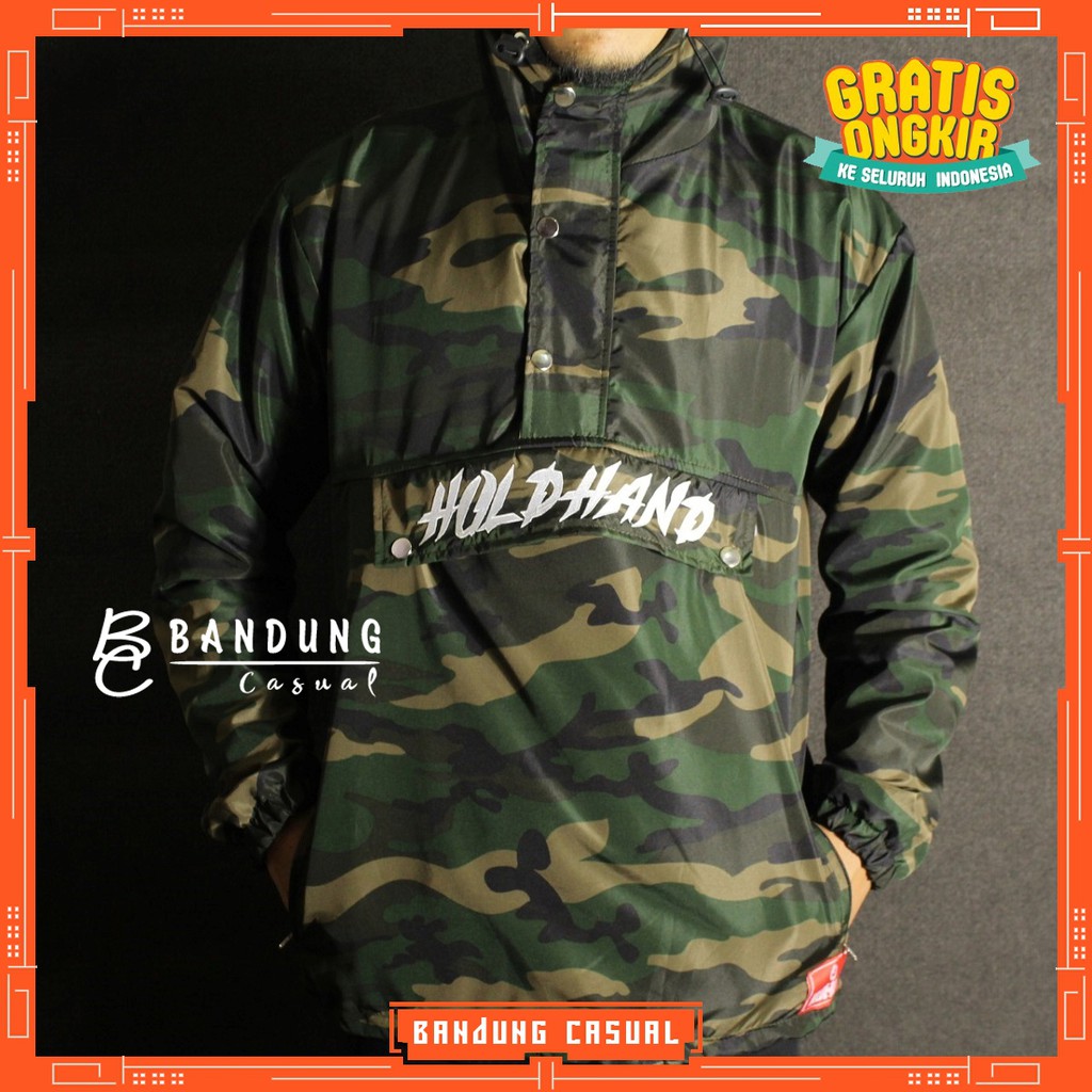 Jaket Taslan Cagoule Pria Army Holdhand