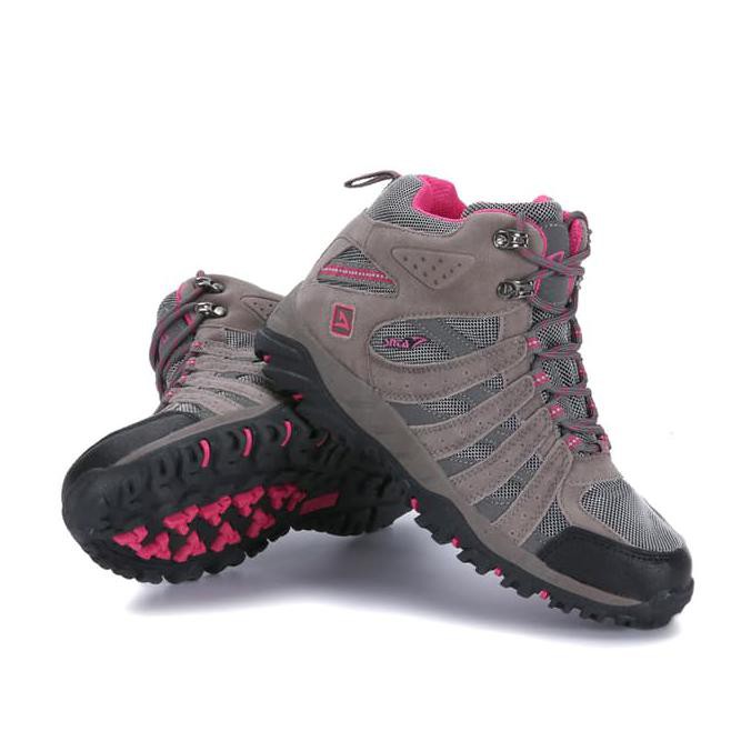 SEPATU GUNUNG SNTA 606 GREY FUSCHIA SEMI WATERPROOF