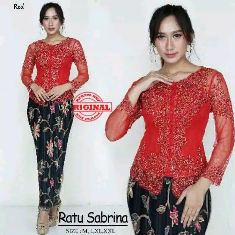 NEW REALPICT SETELAN KEBAYA SABRINA/KEBAYA PAYET PANJANG/KEBAYA MURAH