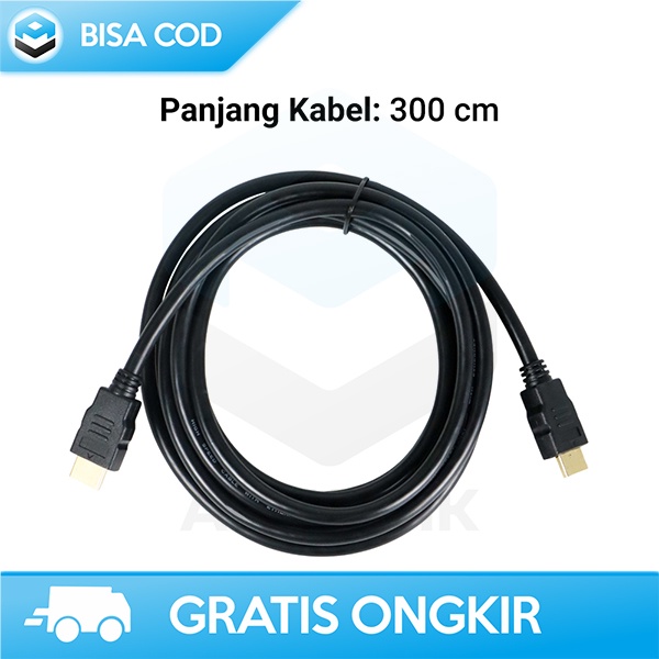 SAMBUNGAN KABEL HDMI 3 METER CABLE 7.3 MM GOLD PLATED 4K 1080P TERBAIK