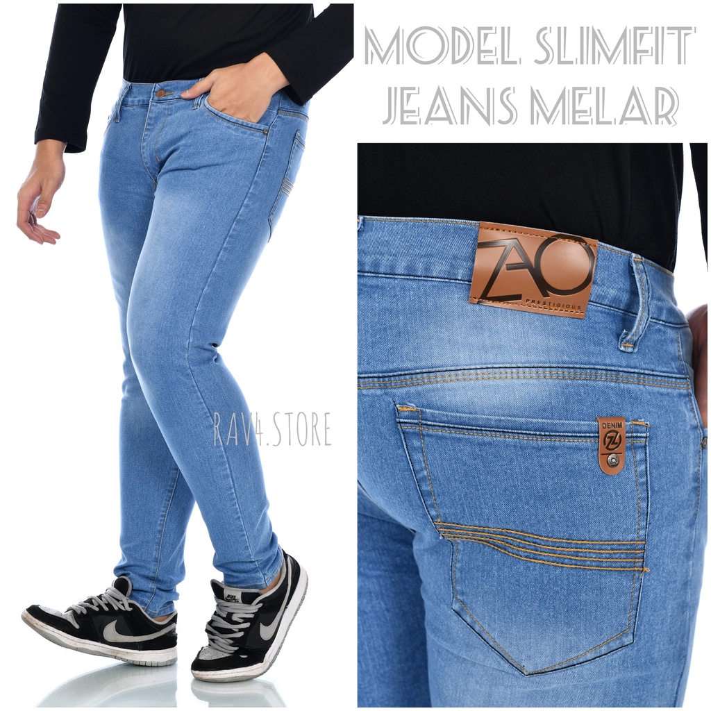 RAV4# CELANA JEANS PRIA SLIMFIT MELAR ZAO