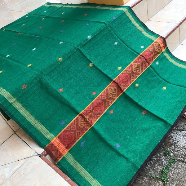 Kain Tenun Troso Jepara Pabintik Warna Hijau Terbaru