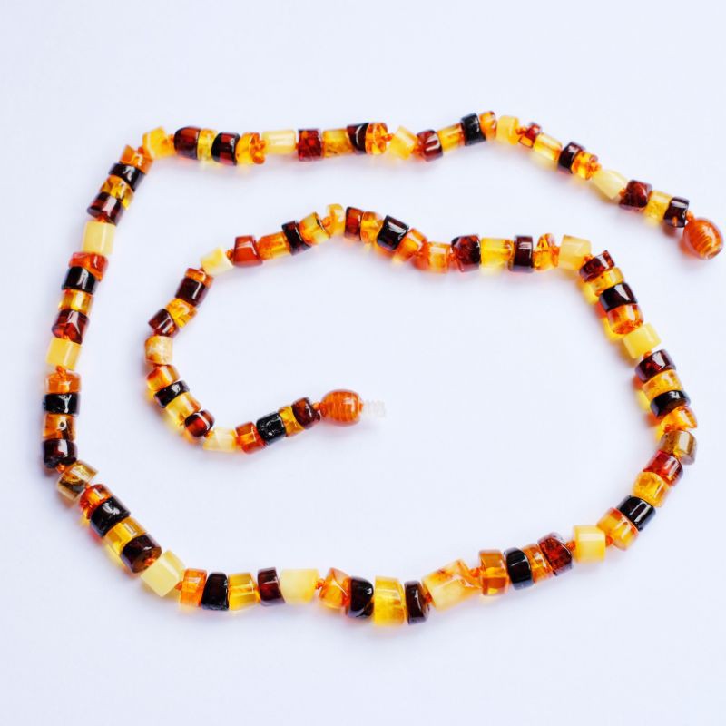 Kalung Amber BalticMulticolor Glossy Bamboo [Dewasa - Orangtua] - 3102