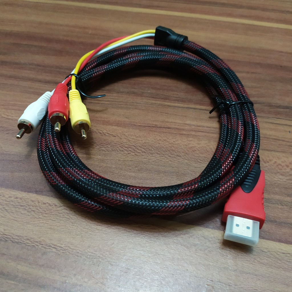 KABEL HDMI TO 3 RCA 1.5M ORIGINAL HIGH SPEED.