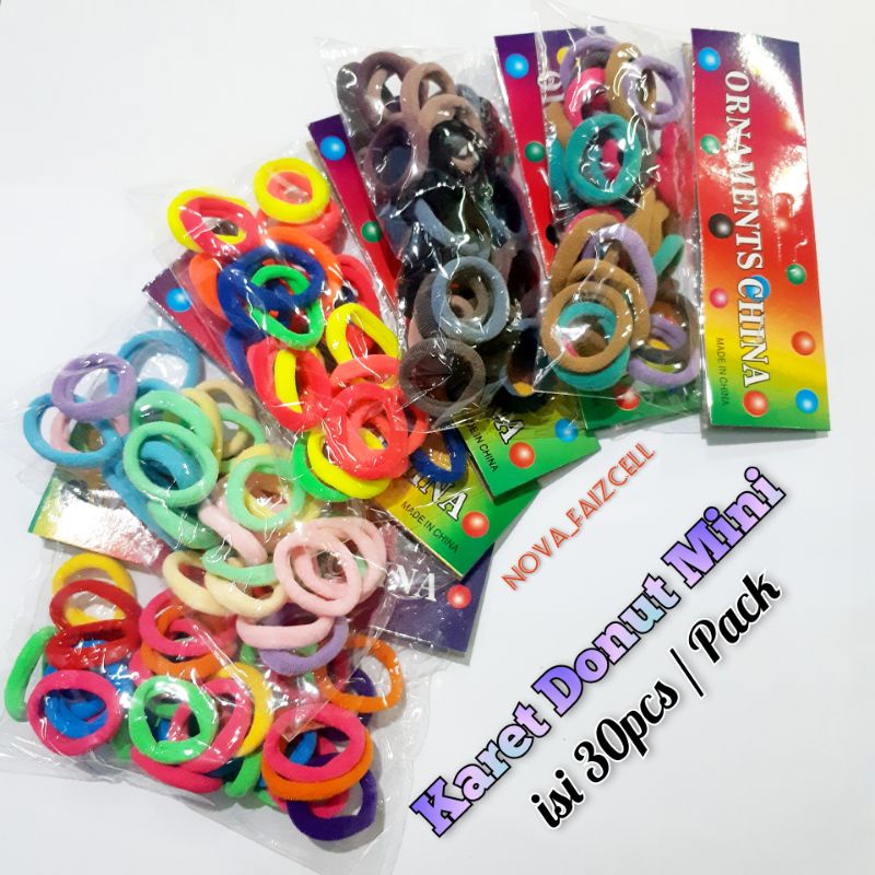 30pcs / Pack Karet Donut Mini 2,5cm Import