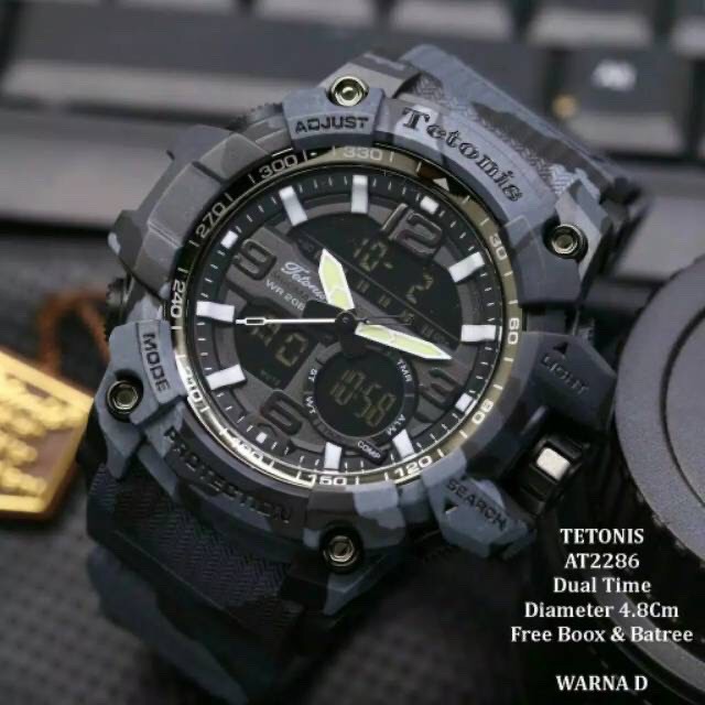 Jam tangan PRIA original TETONIS water resist garansi 1 tahun free box