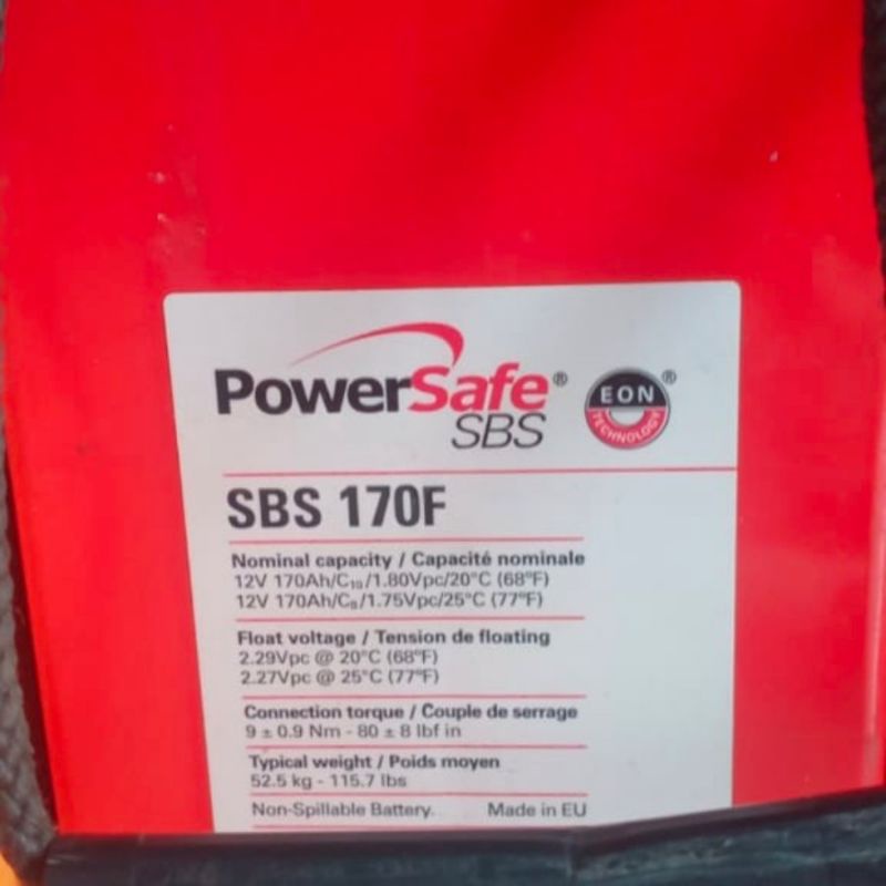 Battery vrla merek powersafe 12v 170ah