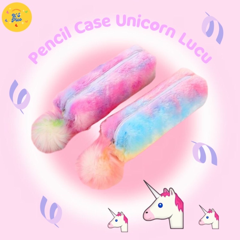 

(ItsPico) 1pcs Pencil Case Unicorn Lucu untuk sekolah