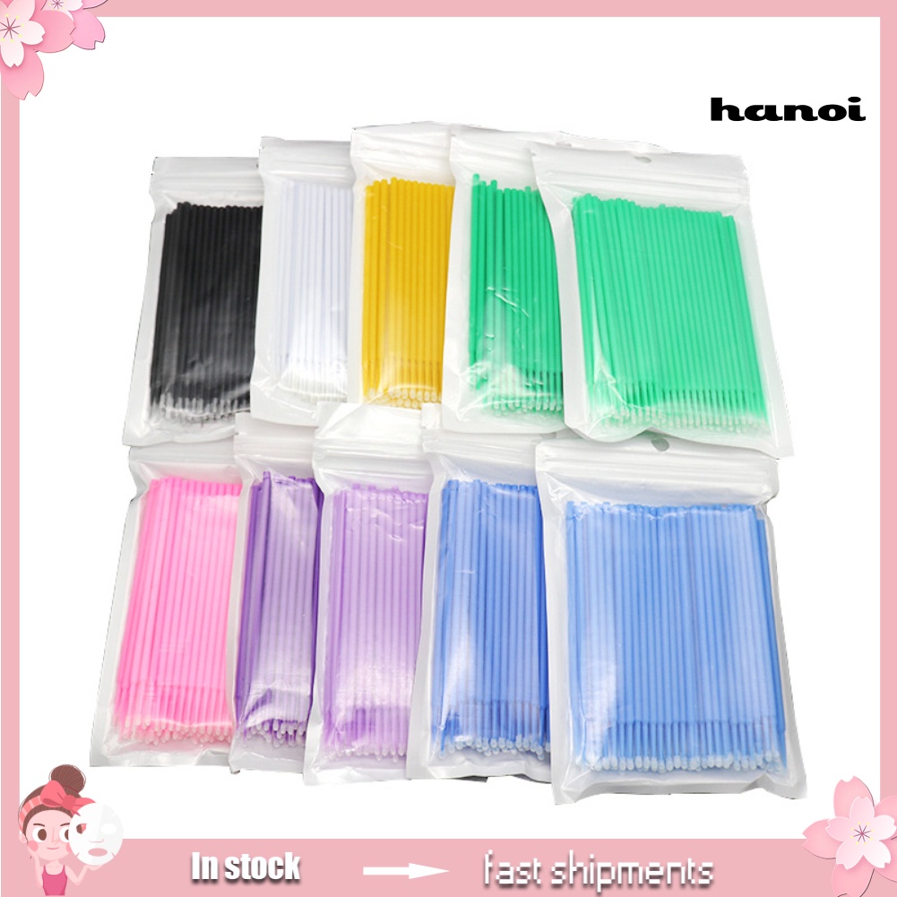 HQTM_Disposable Makeup Brushes Swab Microbrushes Eyelash Extension Lint Free Tool