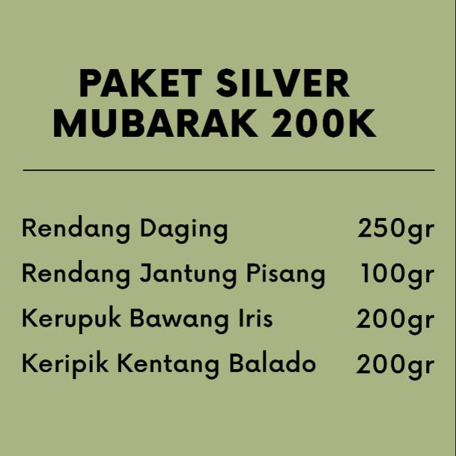 

Paket Silver Mubarak 200K