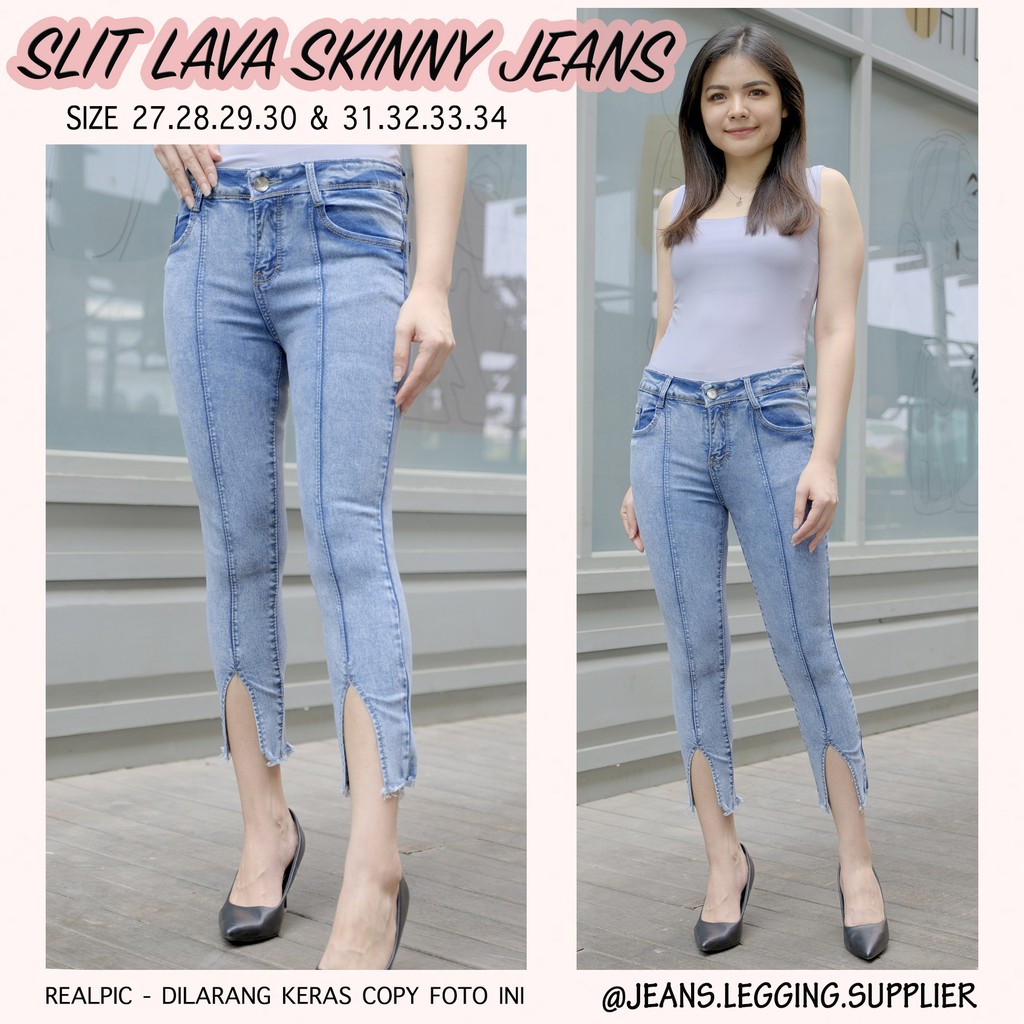 SLIT RICA ACID SNOW JEANS M115 Cropped 7/9
