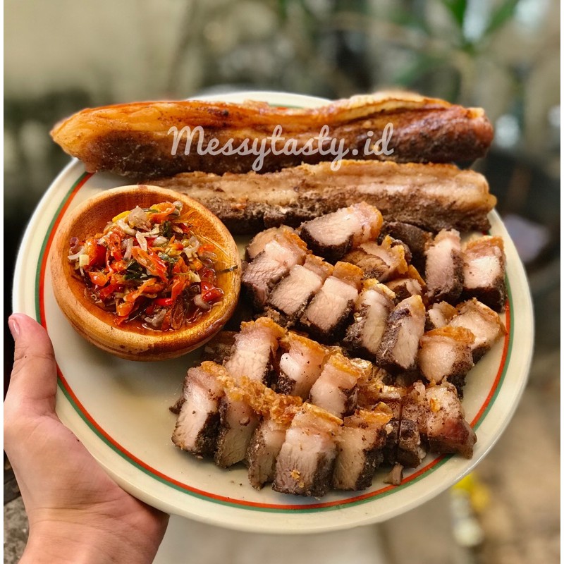 500GR BABI PANGGANG SAMCAN GARING SPESIAL HOMEMADE / CRISPY PORK BELLY ...