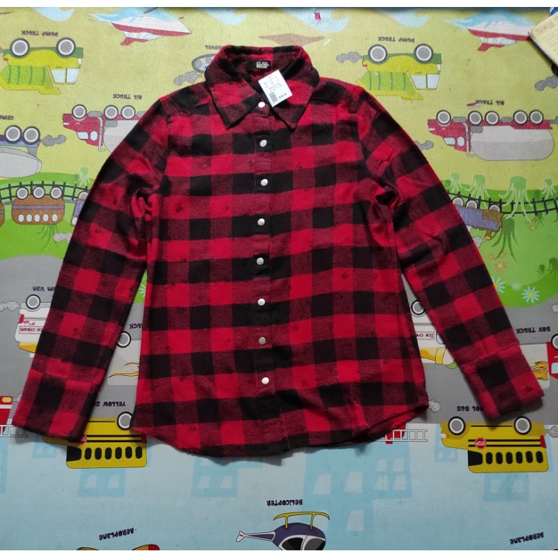 Preloved Thrift Flanel Bad News Second Original