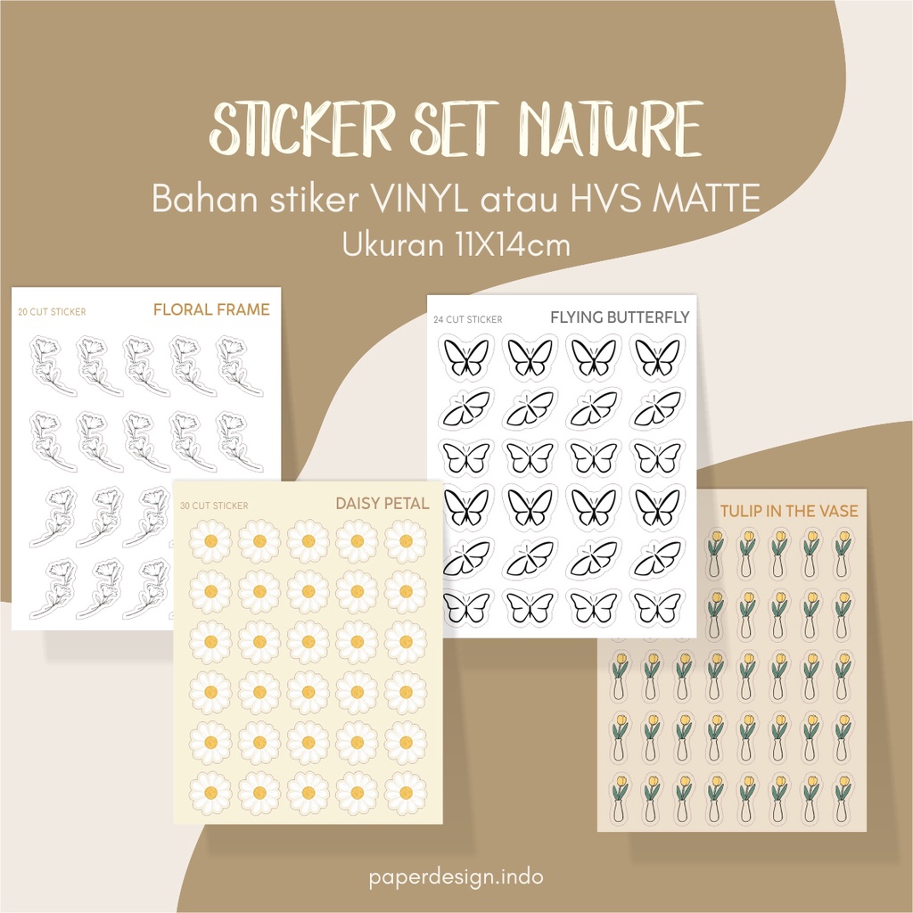 

PAPERDESIGN.INDO - STICKER SET NATURE DEKORASI STIKER AESTHETIC