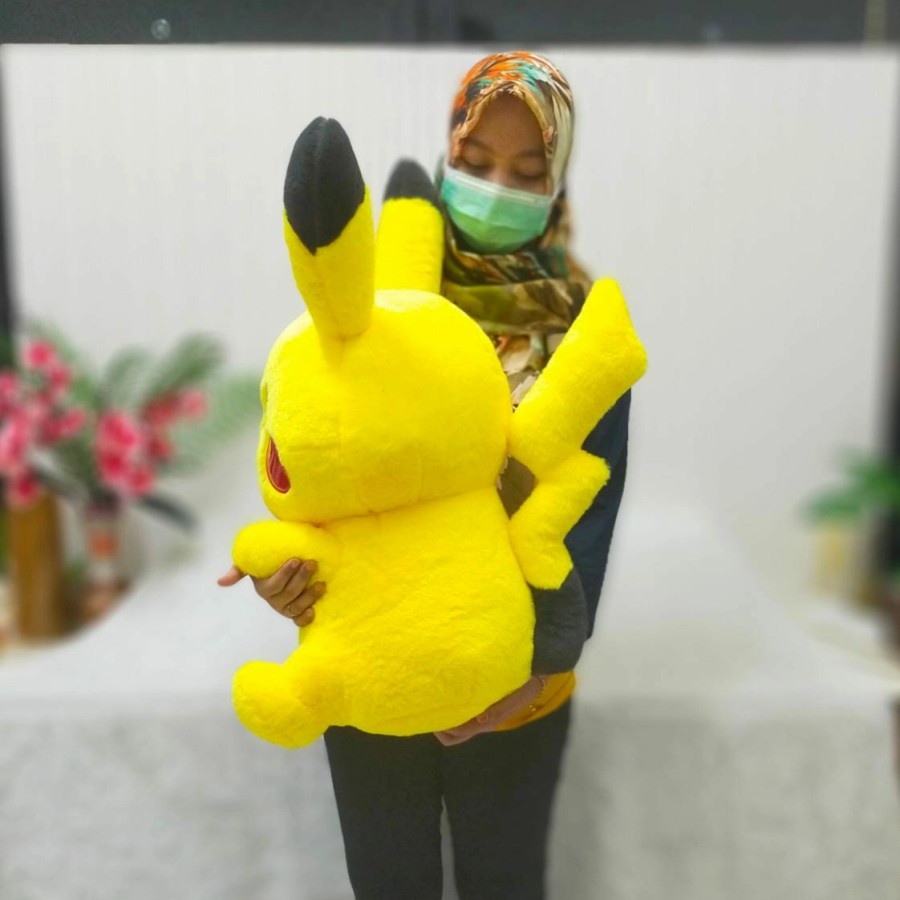 Boneka besar Pikachu Size 19&quot;/64cm/boneka pokemon go karakter eevee bulbasaur