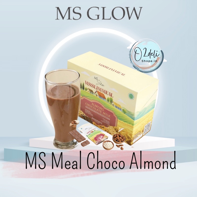 MS SLIM MEAL / MSSLIMMEAL ORIGINAL MS GLOW / SERBUK MINUMAN SEREAL RASA SUSU ALMOND COKELAT