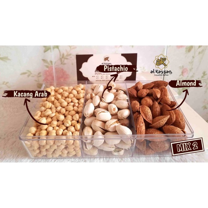 

Kacang Arab - Al Kaysan Mix 2 Kacang Arab Pistachio Almond 450 Gr