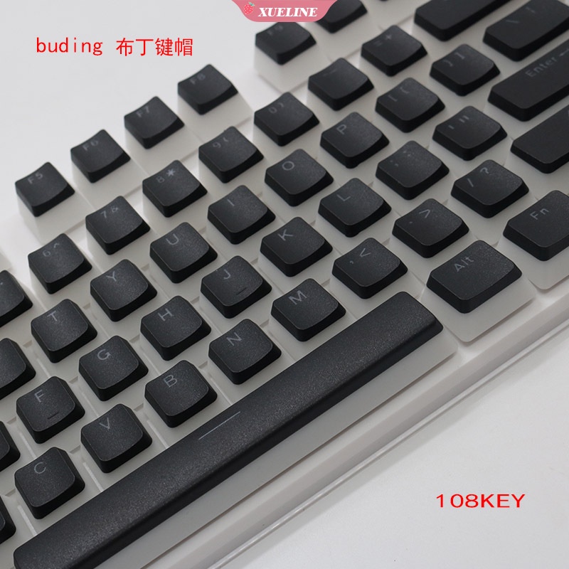 108pcs / Set Skin Pudding Cream Pbt108 Dua Warna Translucent Untuk Keyboard Mekanik