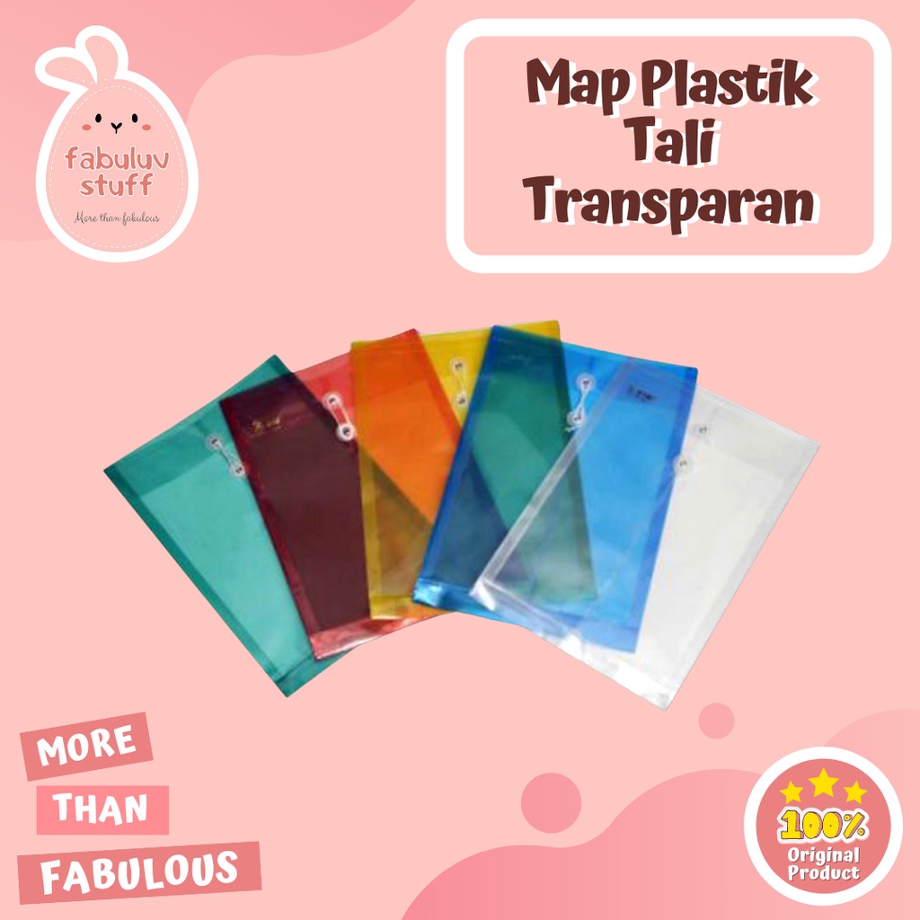 

ATK ~ Map Plastik Tali Warna Transparant
