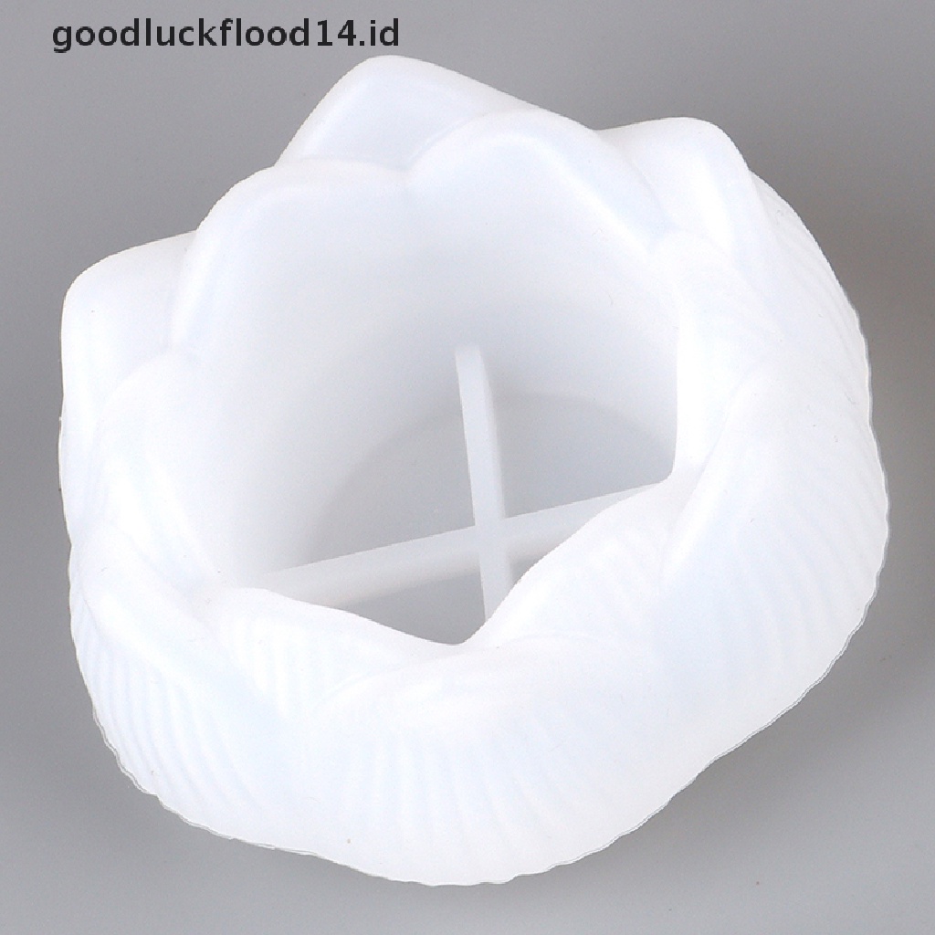 [OOID] 1Pc DIY Silicone Mold Lotus Shape Epoxy Resin Mould Ashtray Mold Crafts Making ID